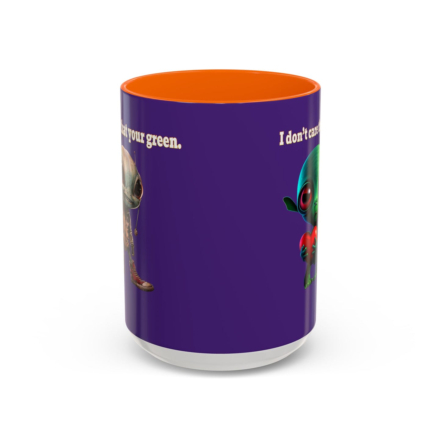 I don't care that your grey - Accent Mug (purple)