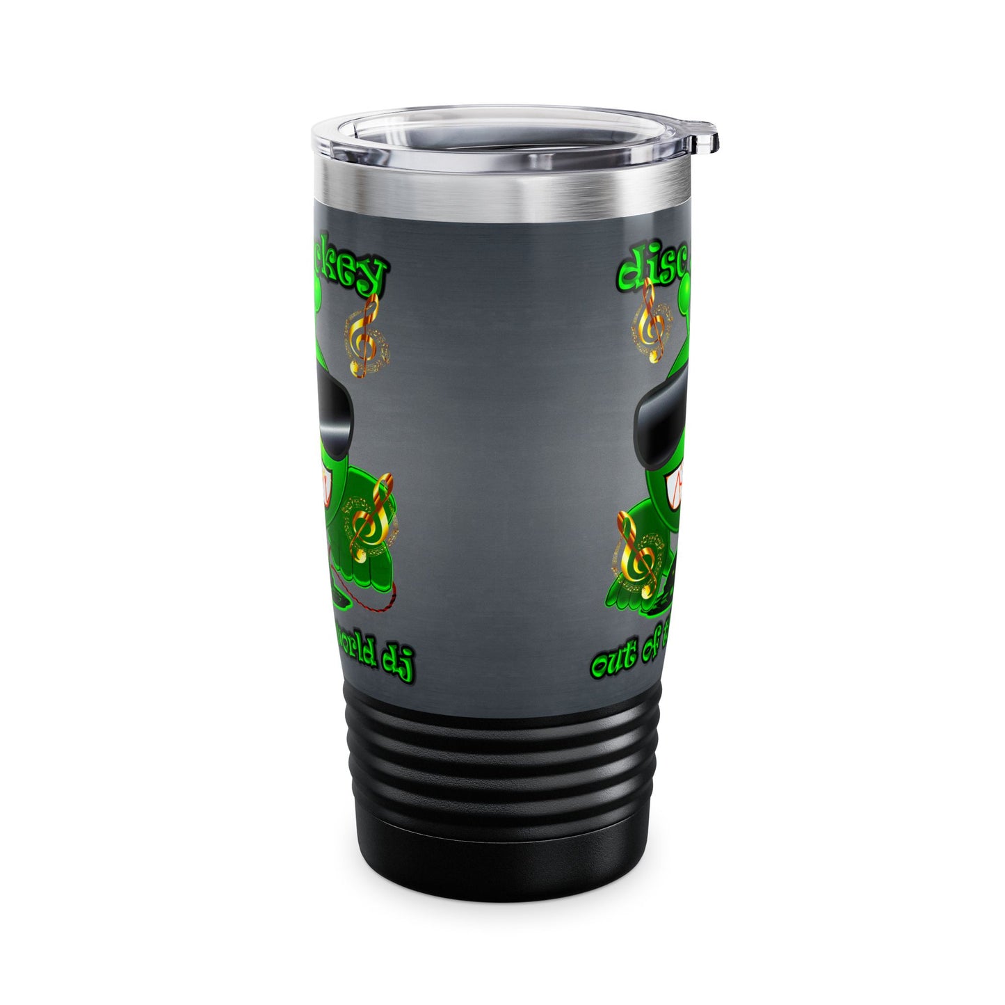 disc jockey - Ringneck Tumbler, 20oz (grey-light grey)
