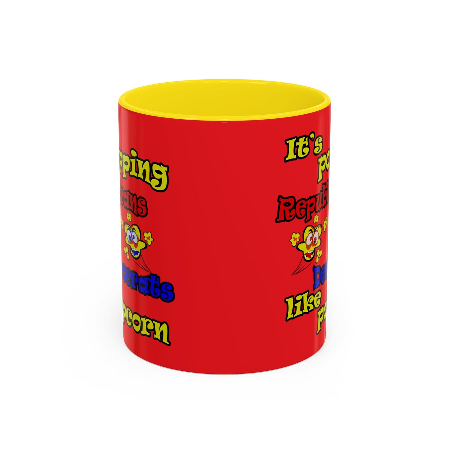 popping like popcorn - Accent Mug (red)