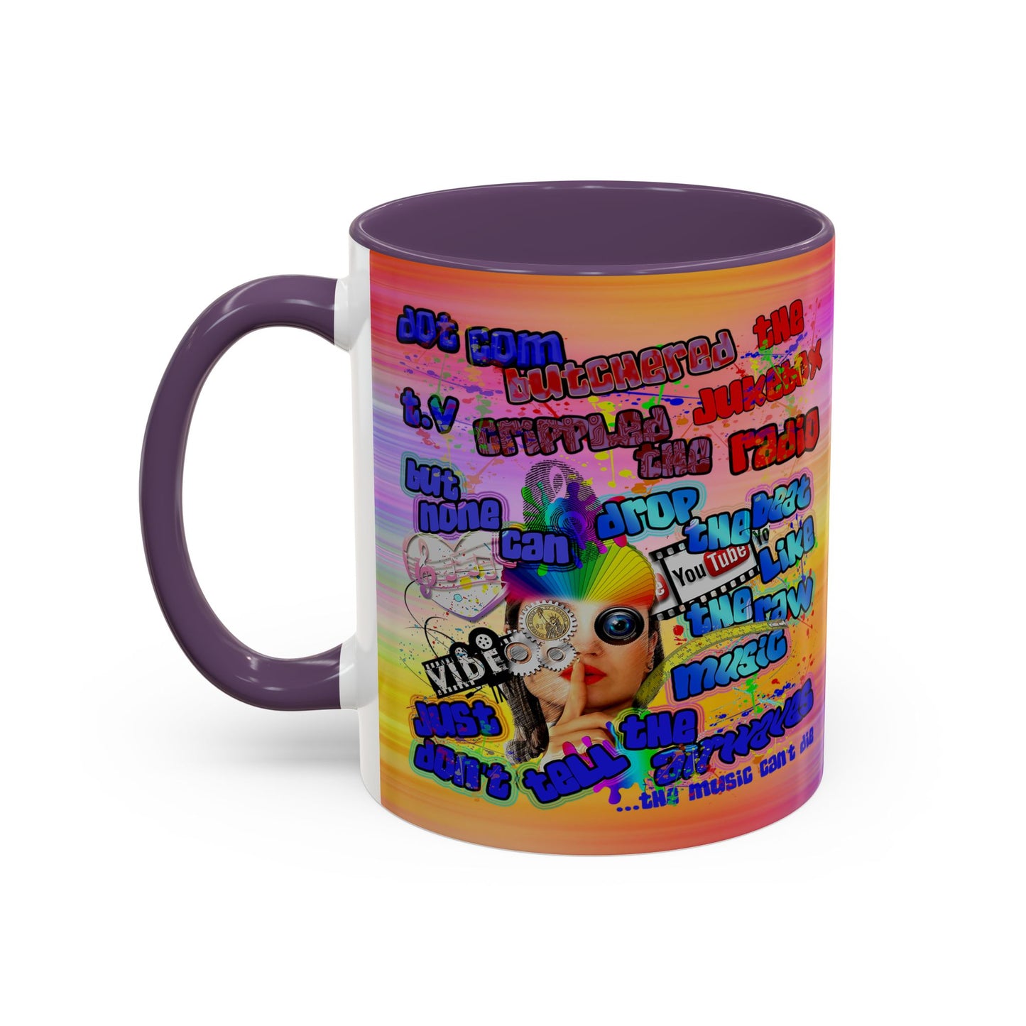 drop the beat - Accent Mug (color blur)