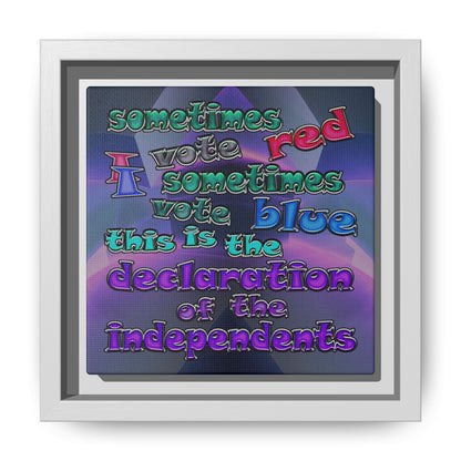 declaration of the independents - framed canvas art (grey-pink wave)