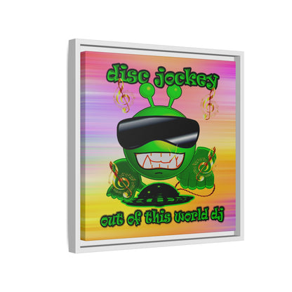 disc jockey - framed canvas art (color blur)