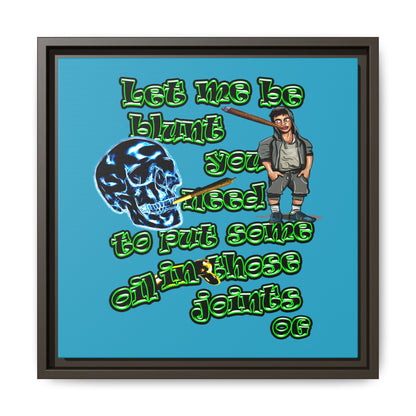 og - framed canvas art (turquoise)