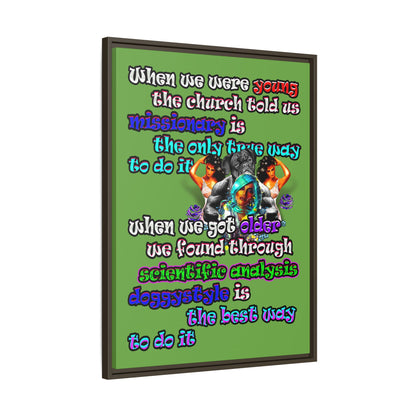 doggystyle - framed canvas art (green)