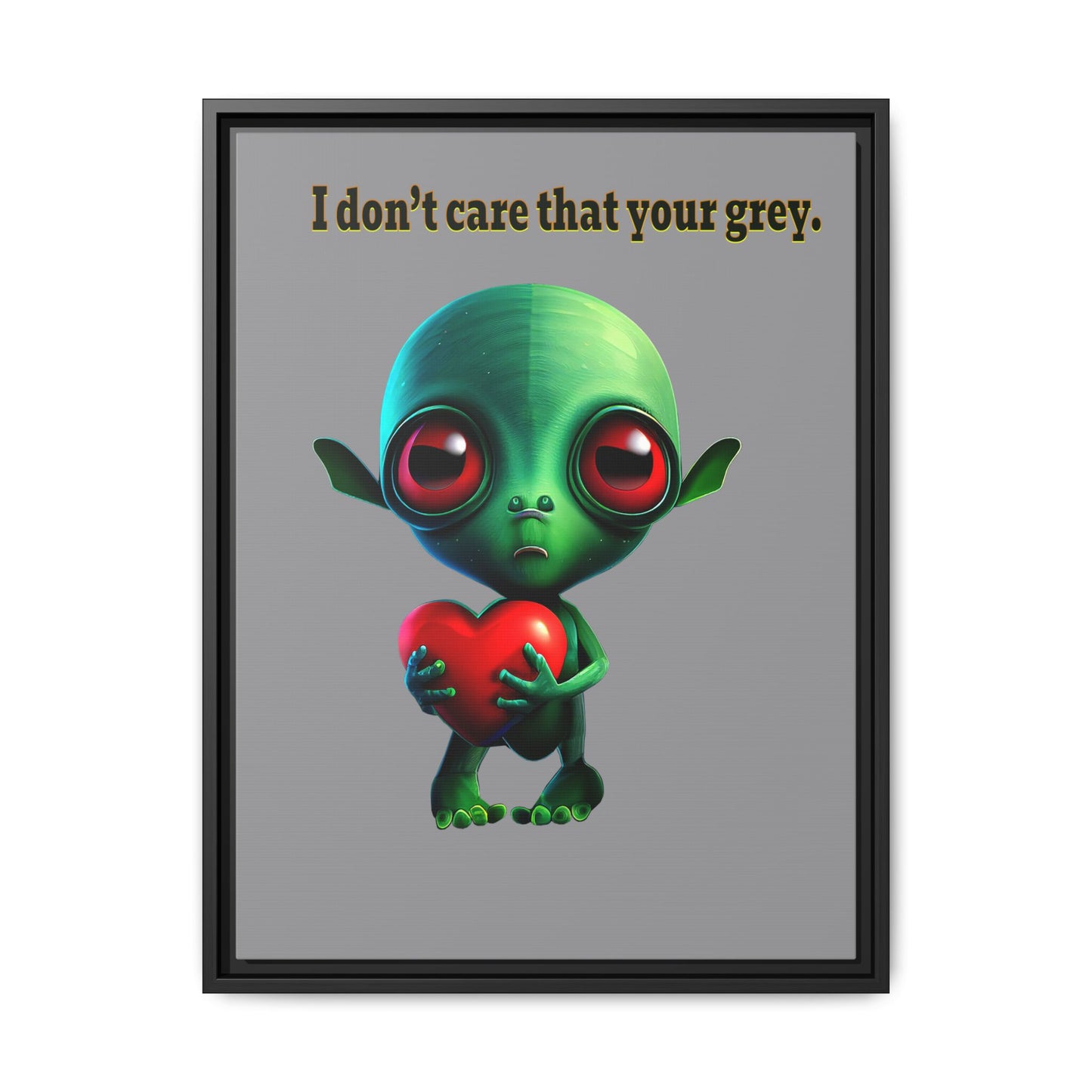 I don't care that your grey - framed canvas art (grey)