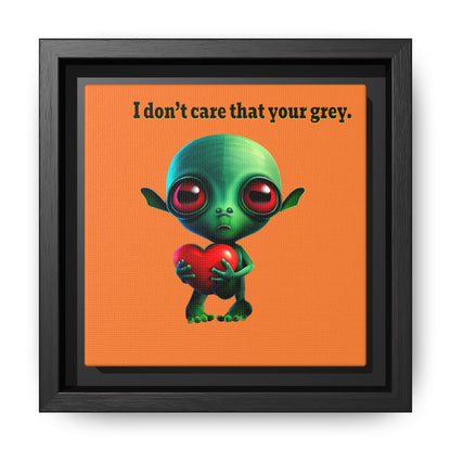 I don't care that your grey - framed canvas art (crusta)