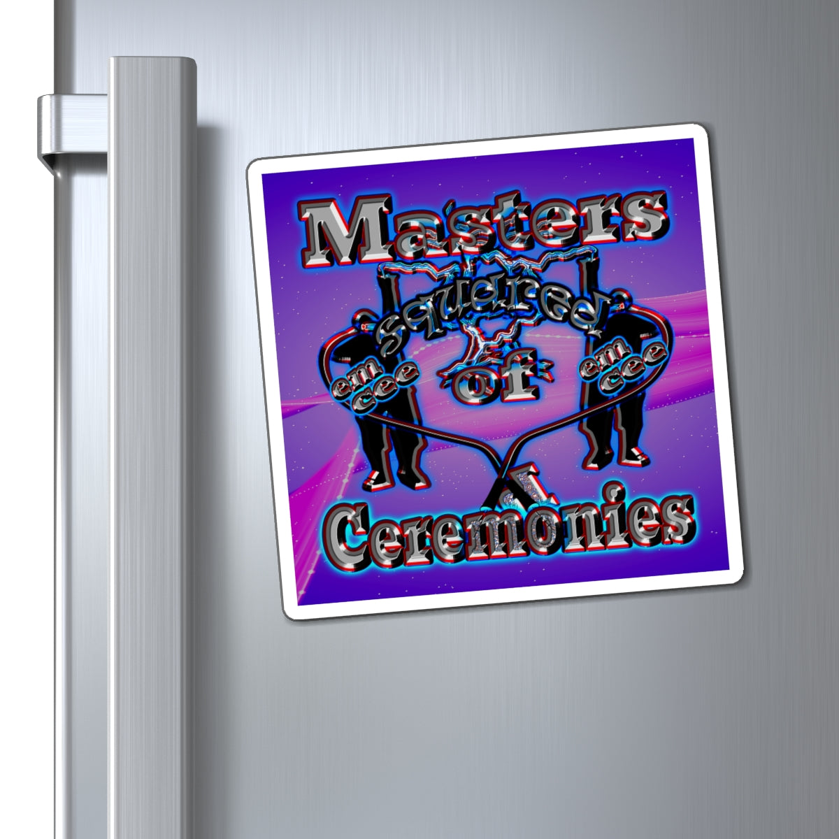 em cee squared - Magnets - (purple-pink wave)