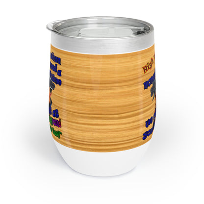 high noon - Chill Wine Tumbler (butterscotch wood finish)