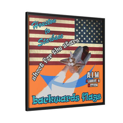 shoot for the stars - framed canvas art (crusta)
