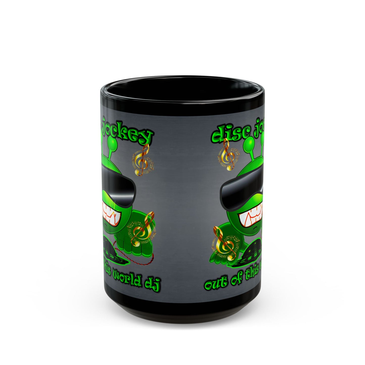 disc jockey - Black Mug (grey-light grey)