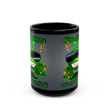 disc jockey - Black Mug (grey-light grey)