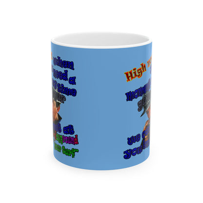 high noon - White Mug (light blue)