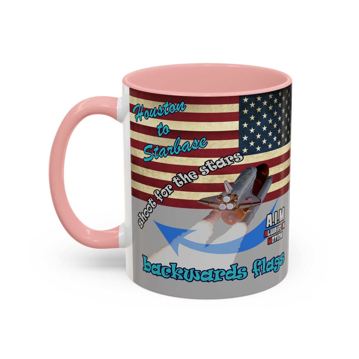 shoot for the stars - Accent Mug (light grey)