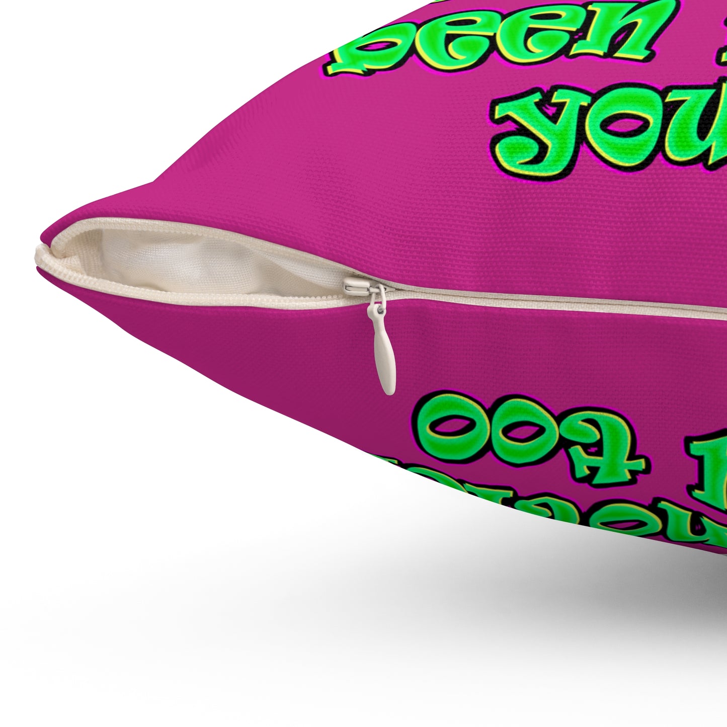 noticed you noticing - Spun Polyester Square Pillow - (pink)