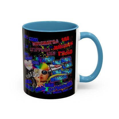 drop the beat - Accent Mug (black)