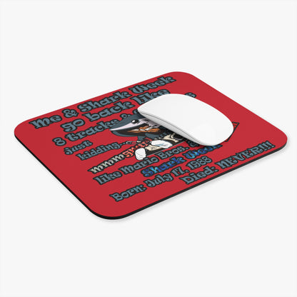 shark week - Mouse Pad (Rectangle) - (dark red)
