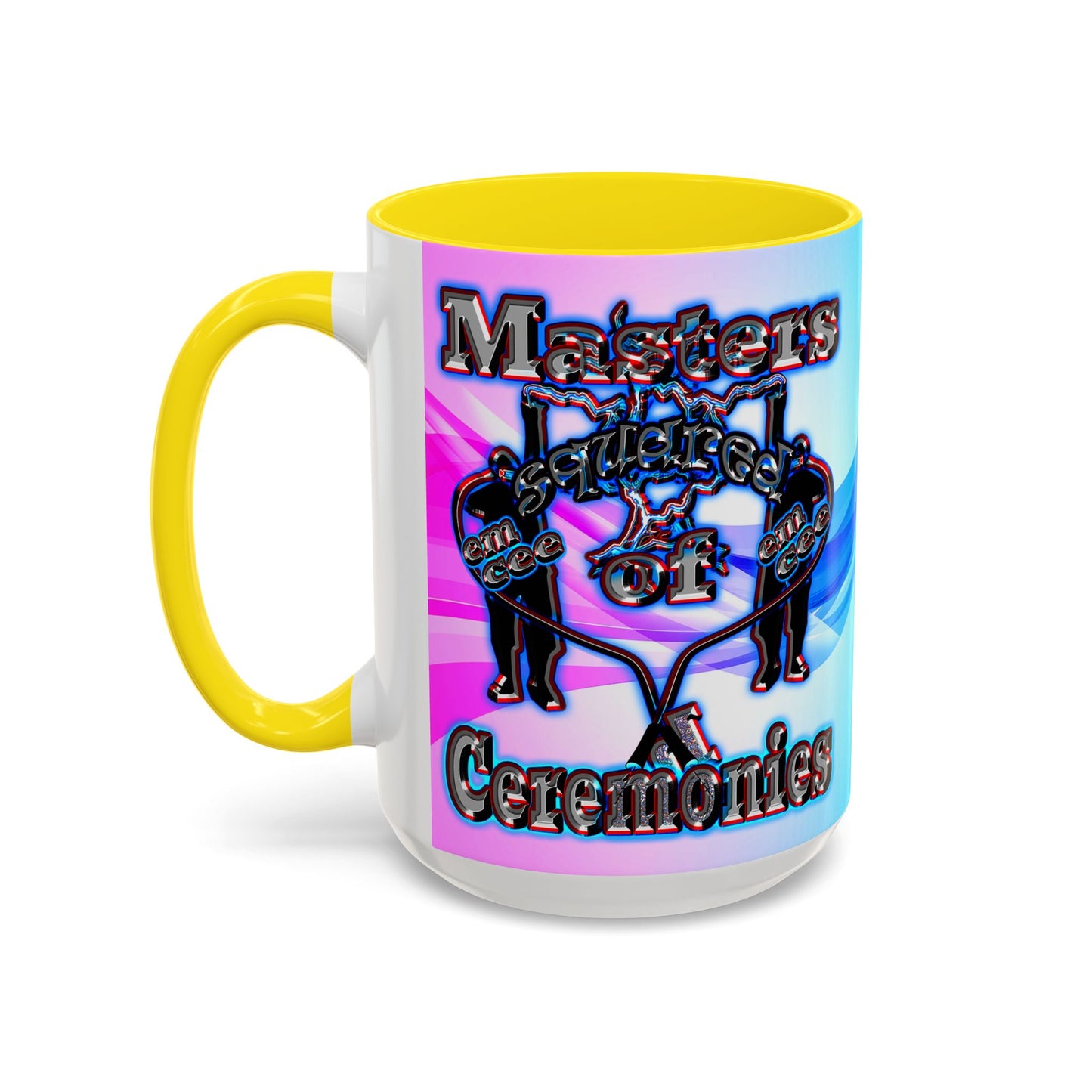 em cee squared - Accent Mug (light blue-pink wave)