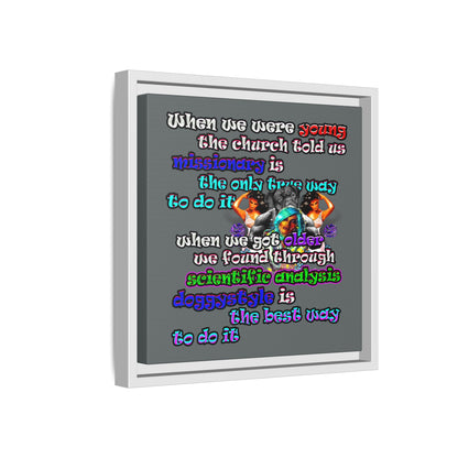 doggystyle - framed canvas art (dark grey)