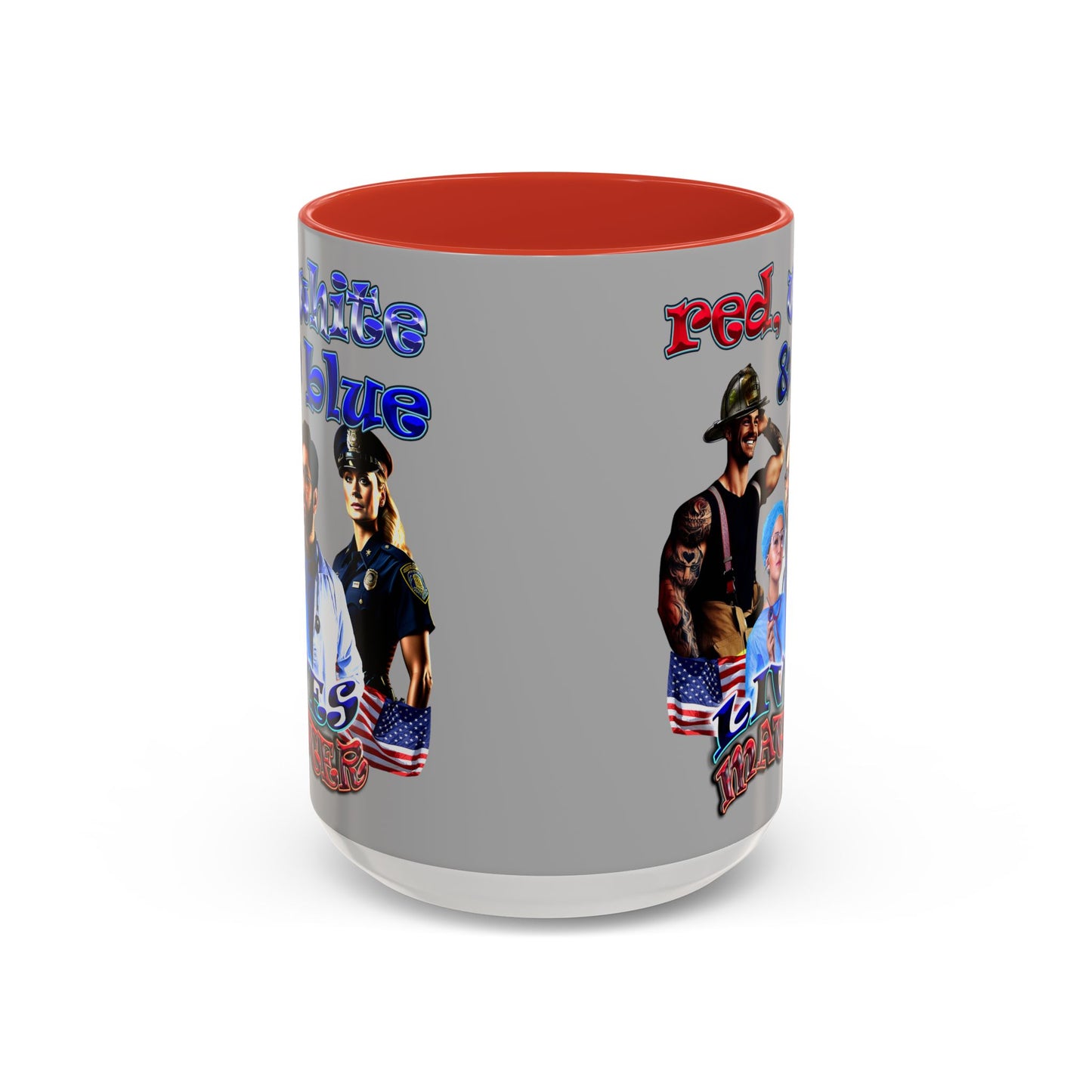 rw&b lives matter - Accent Mug (light grey)