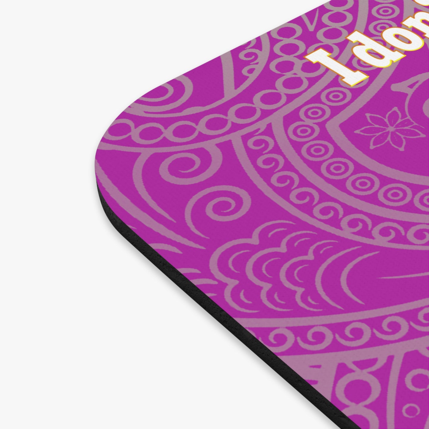 I don't care that your grey - Mouse Pad (Rectangle) (pink swirl)