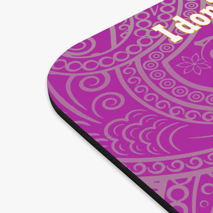 I don't care that your grey - Mouse Pad (Rectangle) (pink swirl)