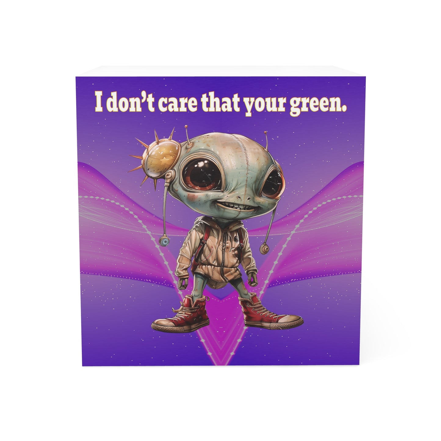 I don't care that your green - note cube (purple-pink wave)