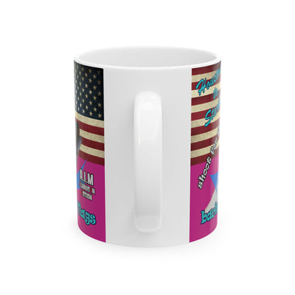 shoot for the stars - White Mug (pink)