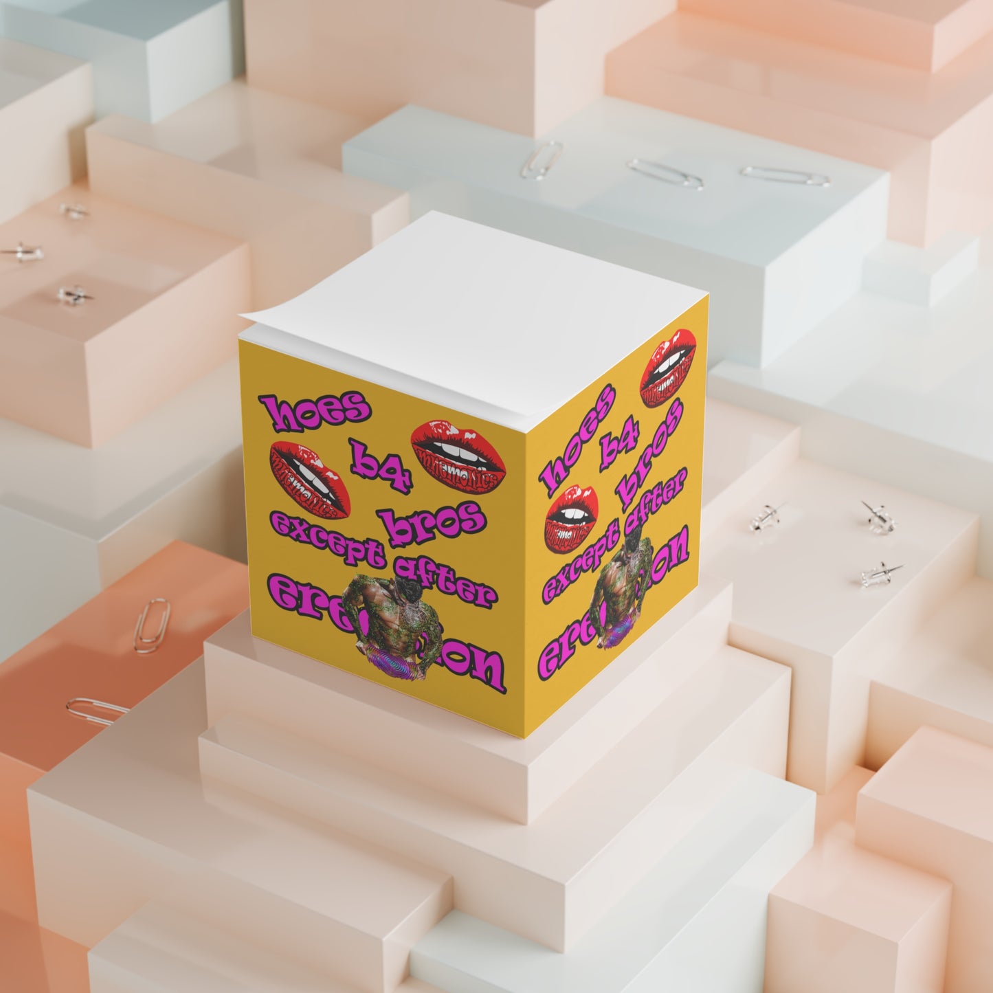 hoes b4 bros - note cube (yellow)