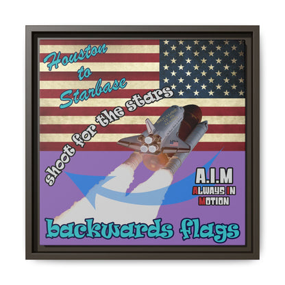 shoot for the stars - framed canvas art (light purple)