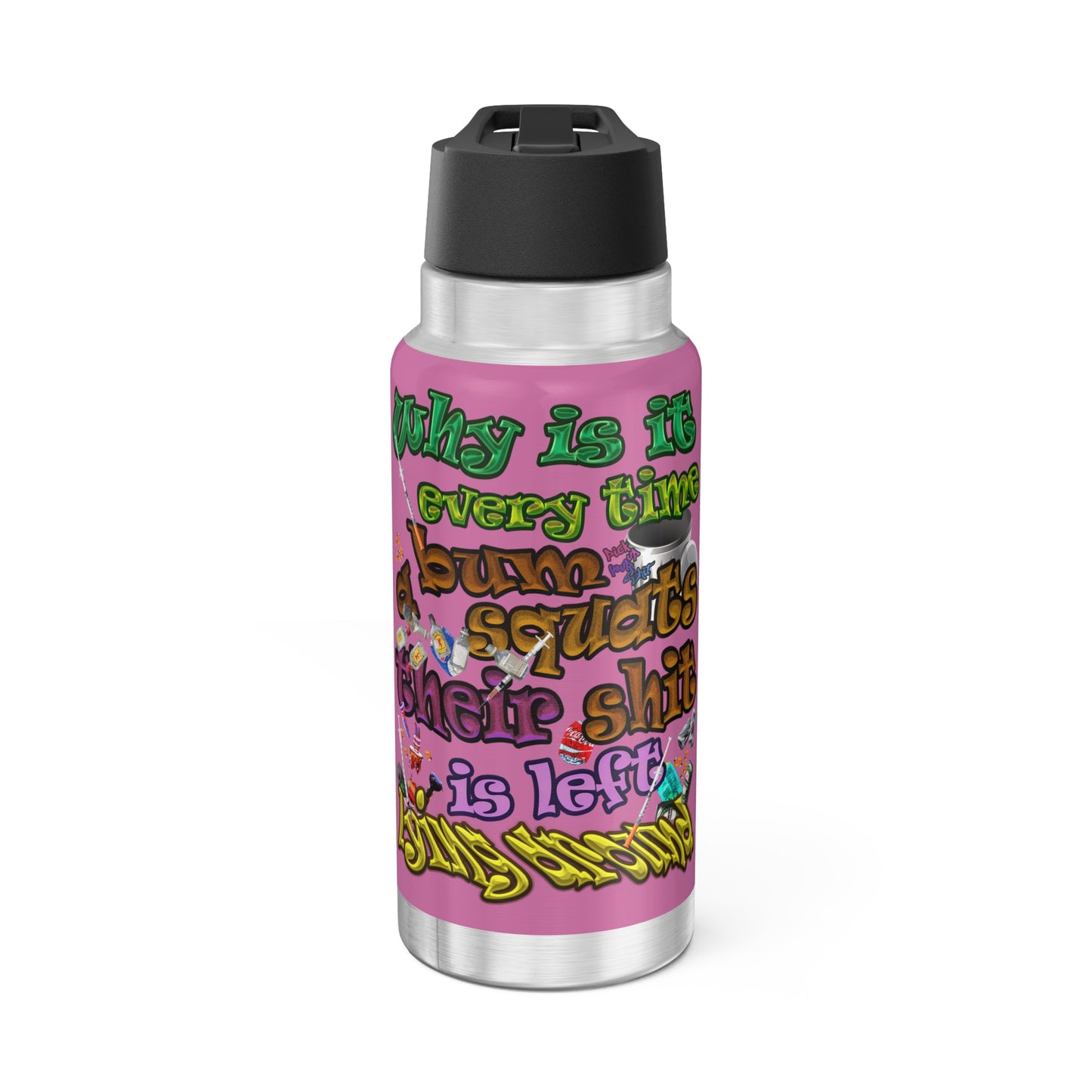 the bum's shit - Gator Tumbler, 32oz (light pink)