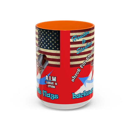 shoot for the stars - Accent Mug (red)