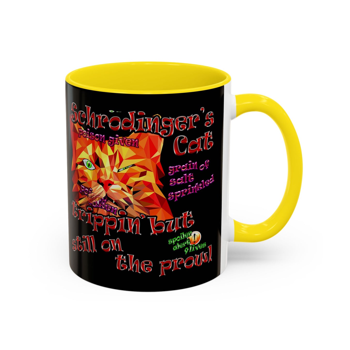 schrodinger's cat - Accent Mug (black)