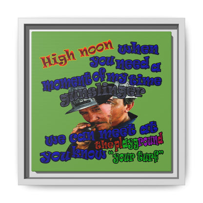 high noon - framed canvas art (green)