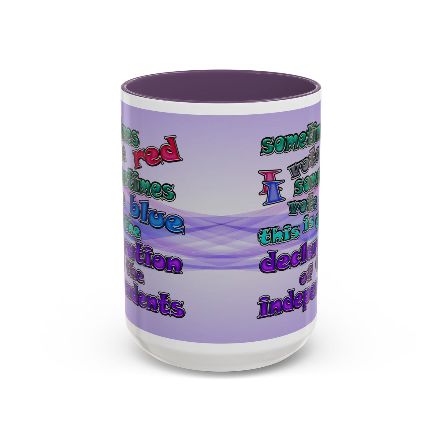 declaration of the independents - Accent Mug (light blue-pink wave)