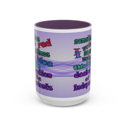 declaration of the independents - Accent Mug (light blue-pink wave)