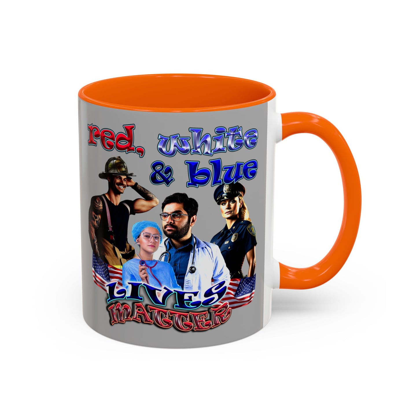 rw&b lives matter - Accent Mug (light grey)