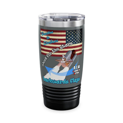 shoot for the stars - Ringneck Tumbler, 20oz (dark grey)