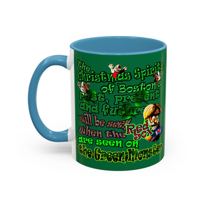 christmas spirits of boston - Accent Mug (dark green)
