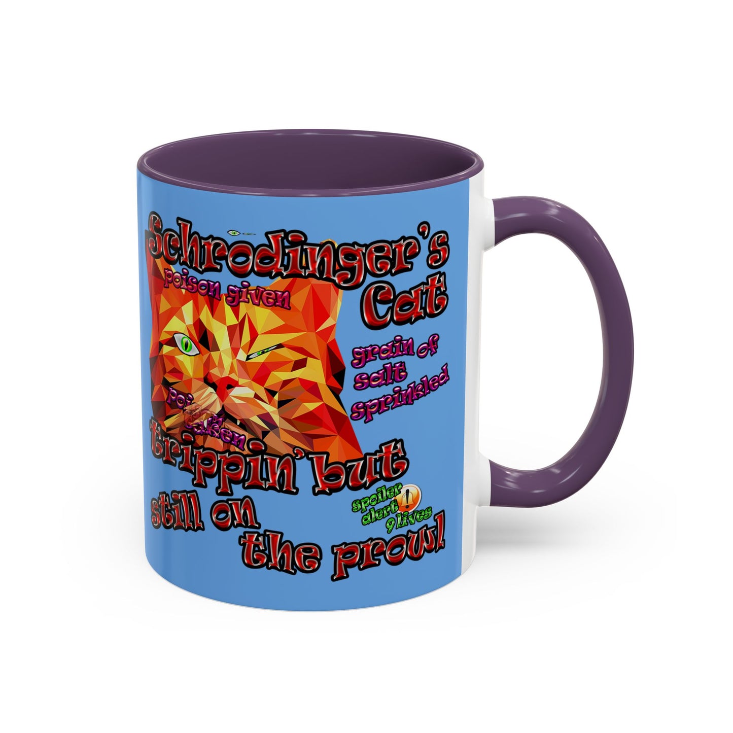 schrodinger's cat - Accent Mug (light blue)