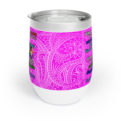 doggystyle - Chill Wine Tumbler (pink swirl)