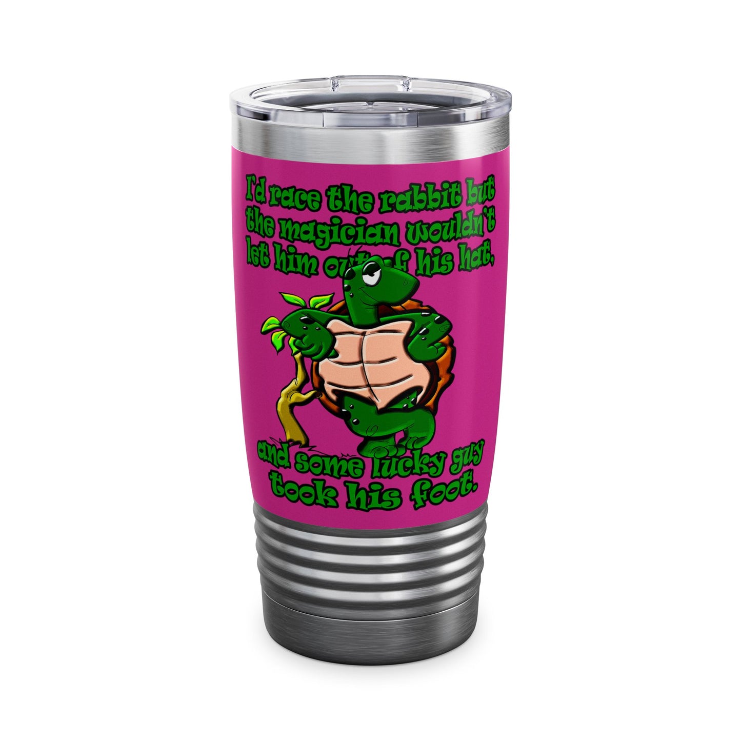 turtle race - Ringneck Tumbler, 20oz (pink)