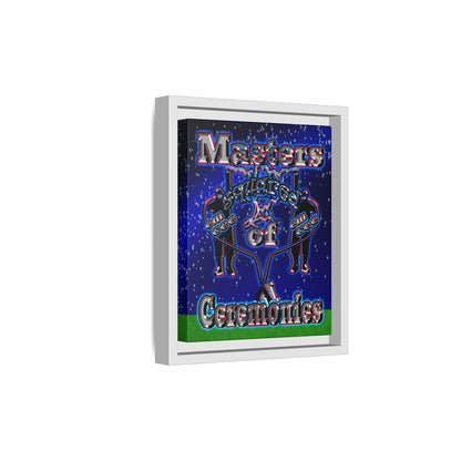 em cee squared - framed canvas art ('snoops' background)