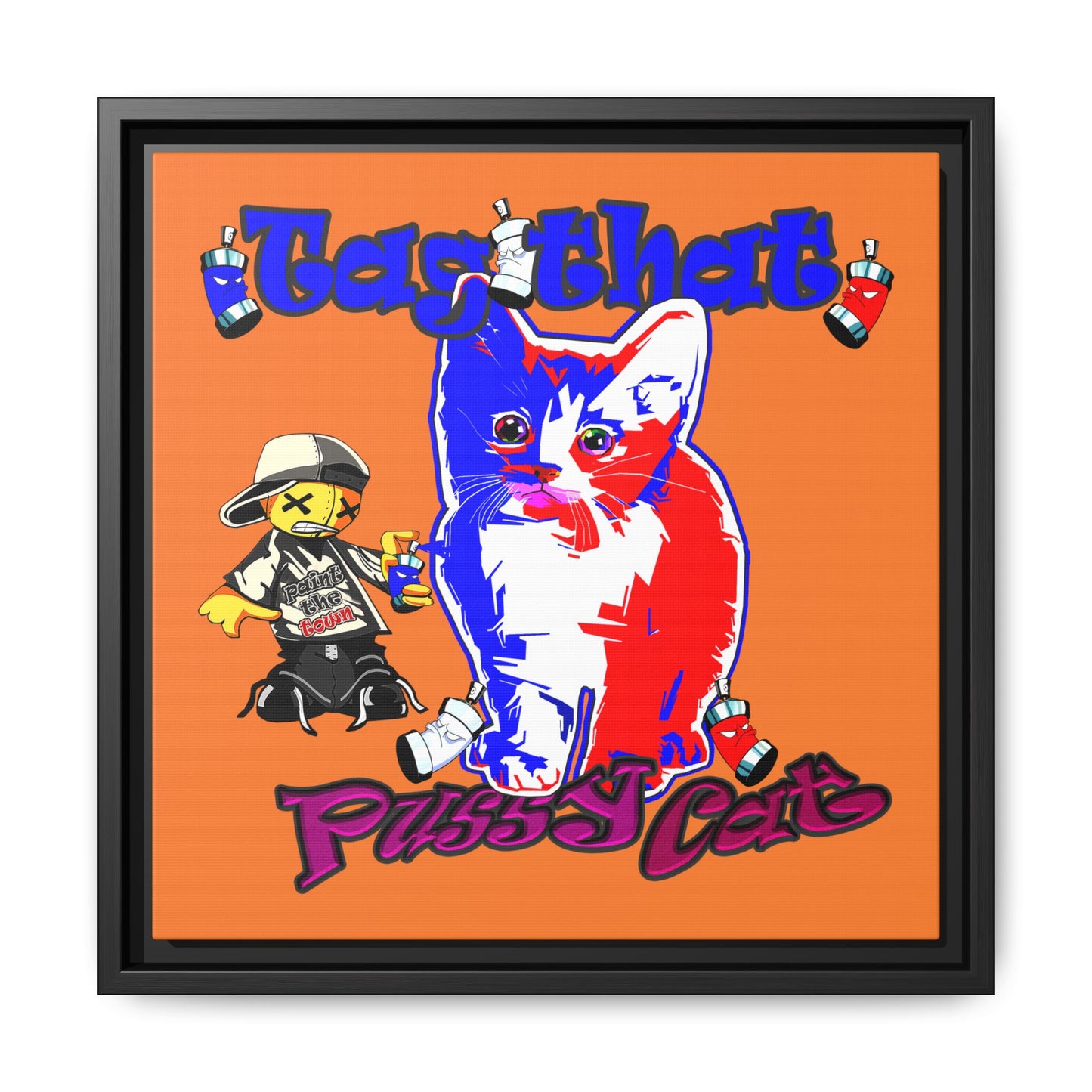tag that - framed canvas art (crusta)