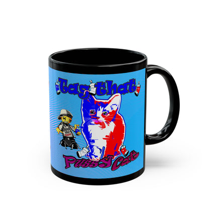tag that - Black Mug (light blue-purple wave)