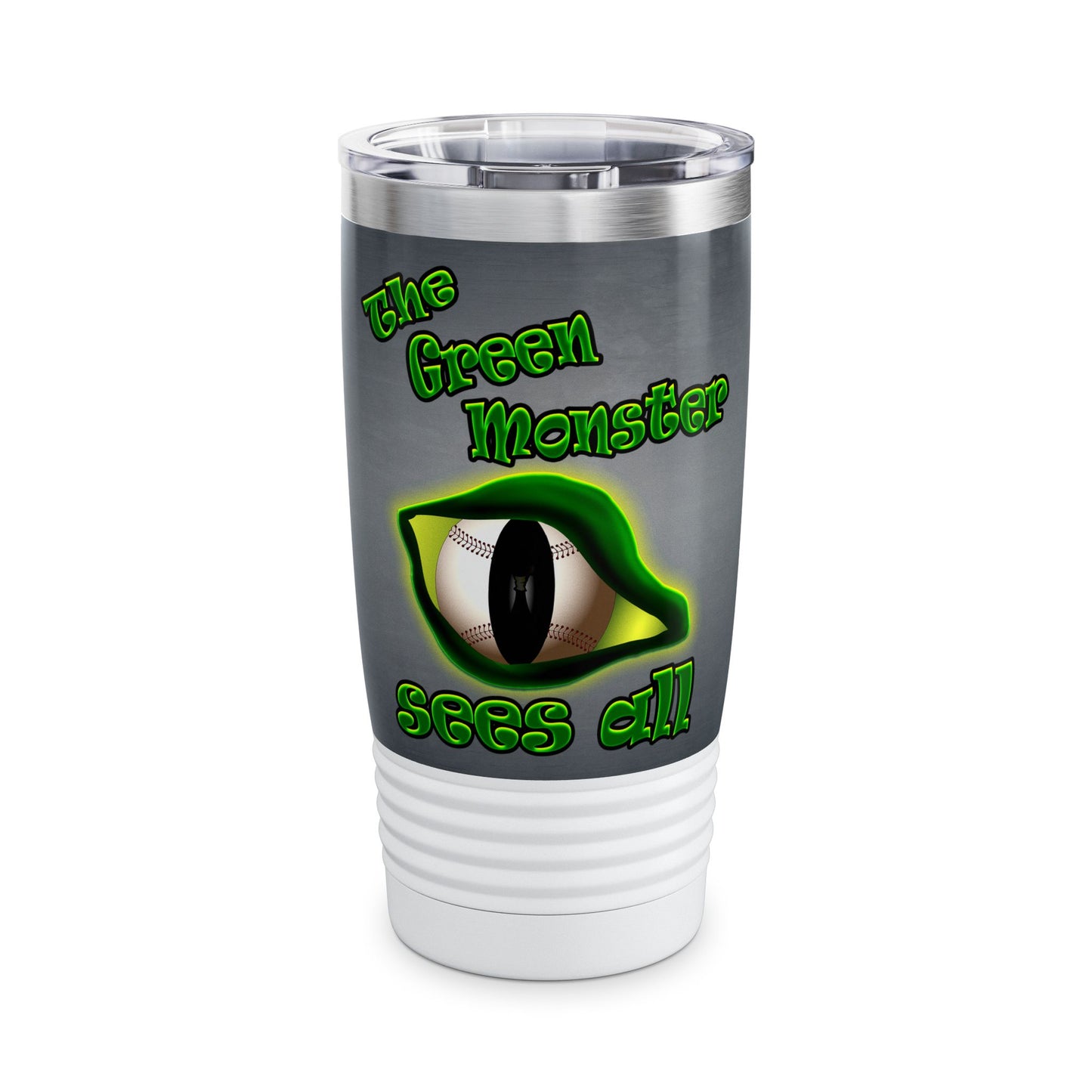 green monster - Ringneck Tumbler, 20oz (grey-light grey)