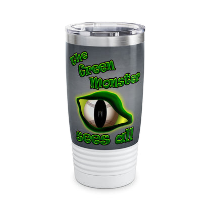 green monster - Ringneck Tumbler, 20oz (grey-light grey)