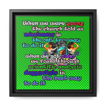 doggystyle - framed canvas art (logo green)