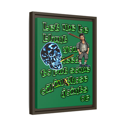 og - framed canvas art (dark green)
