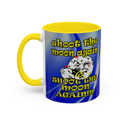 shoot the moon again - Accent Mug (blue-white wave)