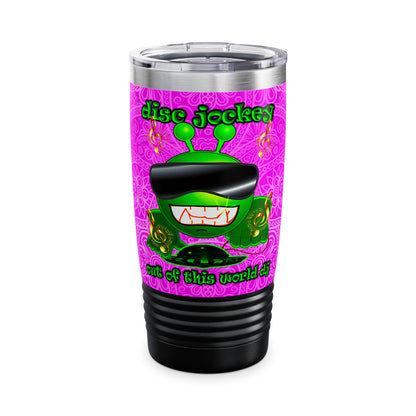 disc jockey - Ringneck Tumbler, 20oz (pink swirl)